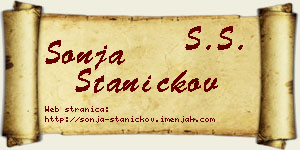 Sonja Staničkov vizit kartica